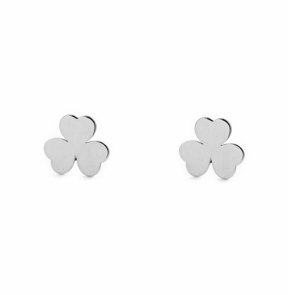 925 Sterling Silver Trebol shine earrings