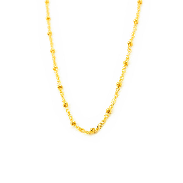 18ct Yellow Gold Singapore Chain necklace thick 1.6 mm