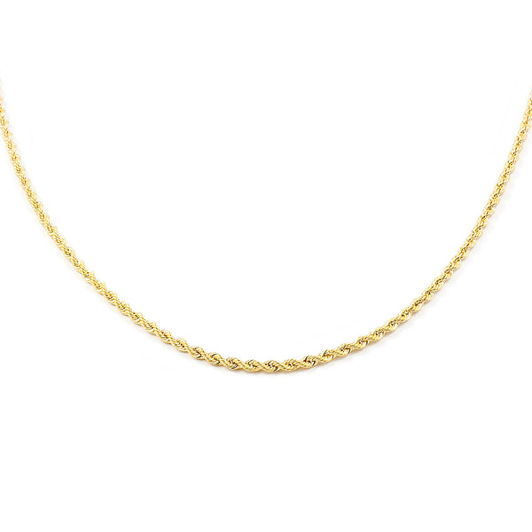 18ct Yellow Gold Salomonic Chain necklace thick 2.2 mm