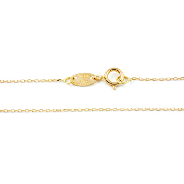 18ct Yellow Gold Forced Chain necklace thick 0.7 mm