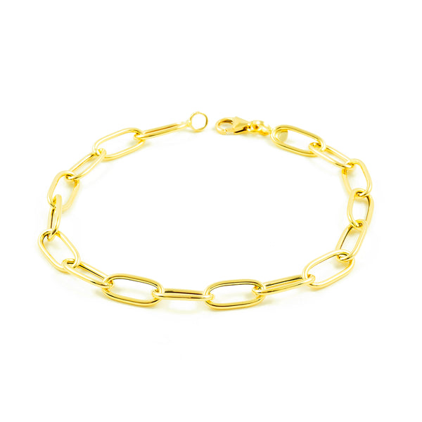  18ct Yellow Gold light Fantasy Women's Bracelet 20 cm