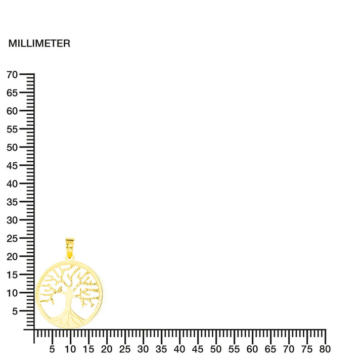 Colgante bicolor Redondo calado Arbol de la Vida