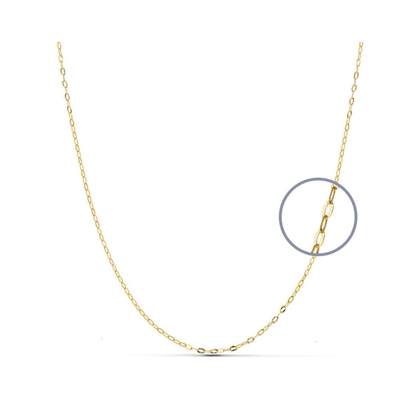 18ct Yellow Gold Shiny Chain necklace thick 1.2 mm