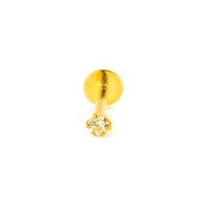 Piercing Oro Labio rosca carre 2x2 (9kts)