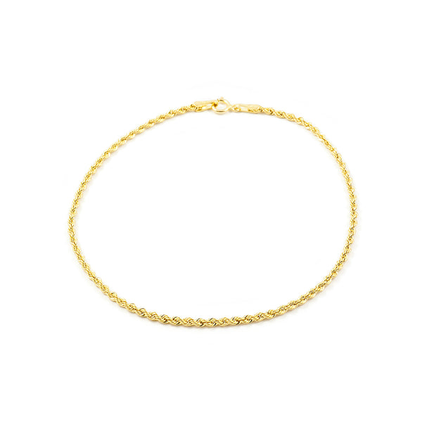  9ct Yellow Gold light Salomon Link Women's Bracelet 19 cm