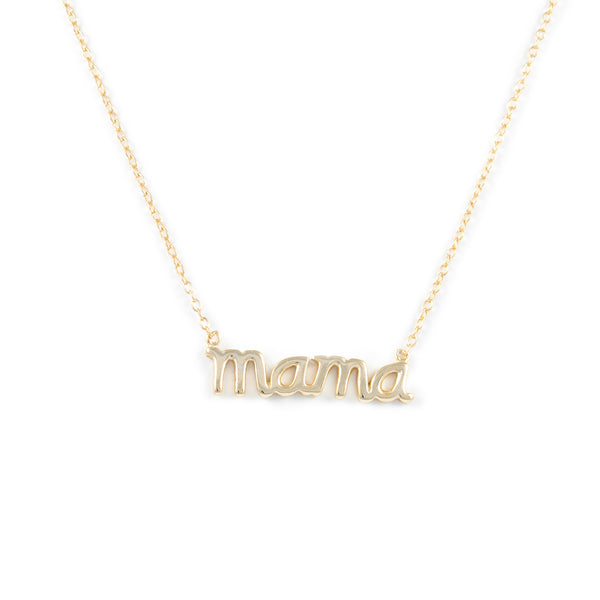 925 Sterling Silver Gold-plated Mama Necklace Shine
