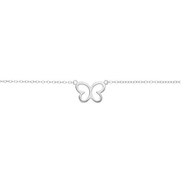 925 Sterling Silver Butterfly Necklace Shine
