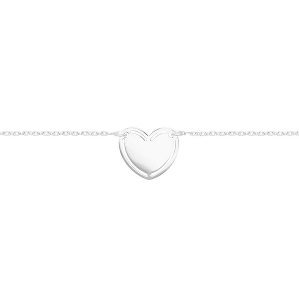 925 Sterling Silver Heart Necklace Shine