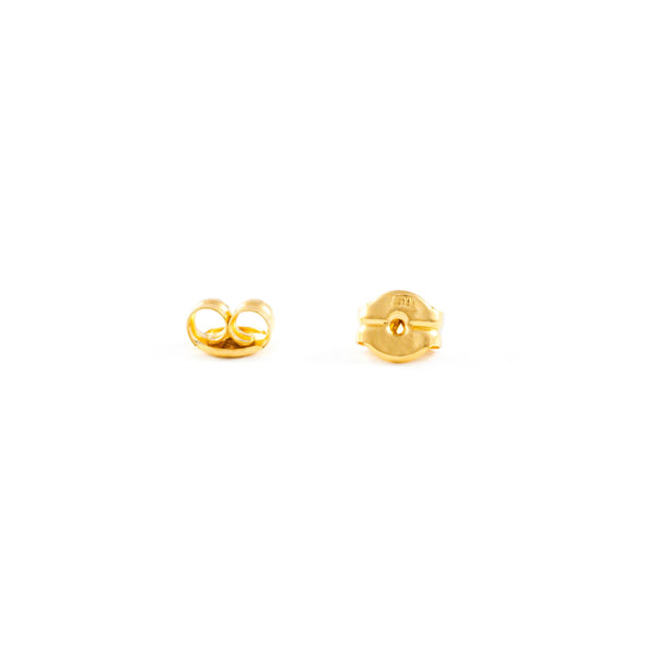 Pair of small pierced closure earrings 9ct