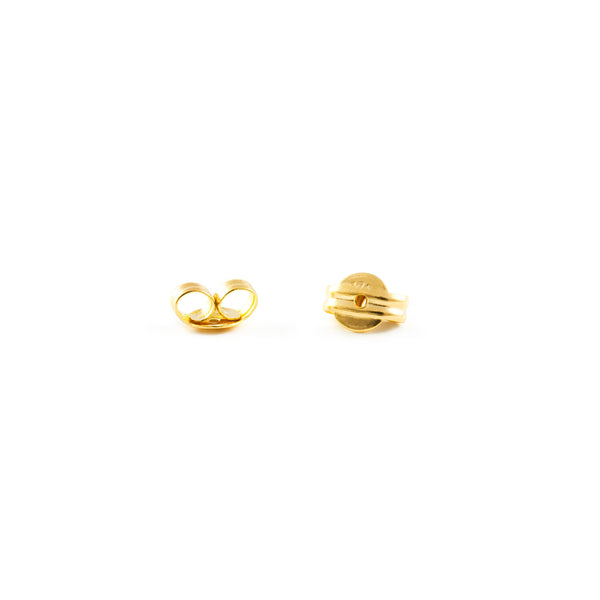 Pair of medium pierced closure earrings 9ct