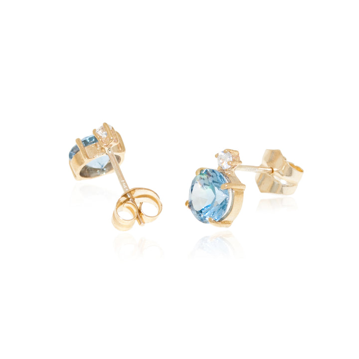 Pendientes Niña Redondos Agua y Circonita