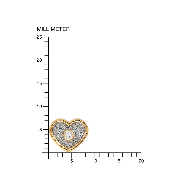 Pendientes Niña Corazon diamantado y Circon (9kts)