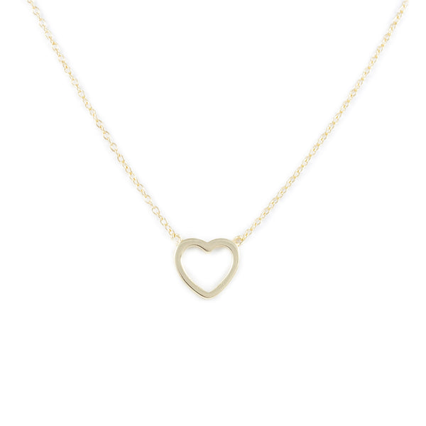 925 Sterling Silver Gold-plated Heart Necklace Shine