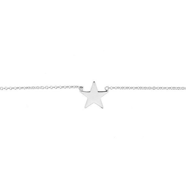 Pulsera Plata de Ley Estrella Brillo