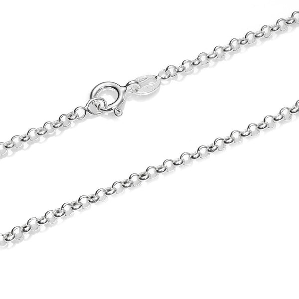 925 Sterling Silver Rolo Chain (45 cm)