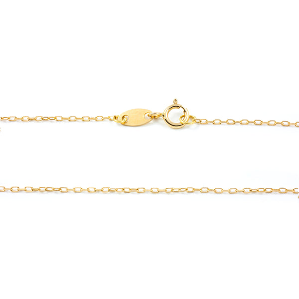 18ct Yellow Gold Forced Chain necklace thick 0.9 mm