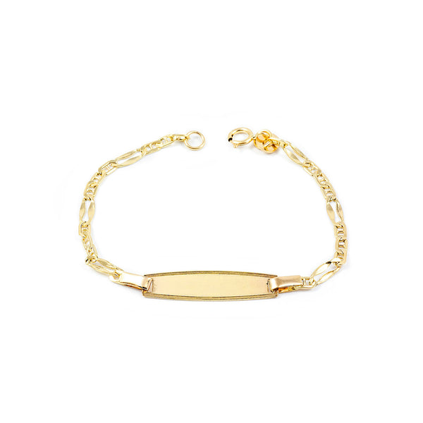 18ct Yellow Gold Personalized Slave Bangle Bracelet 14 cm Shine