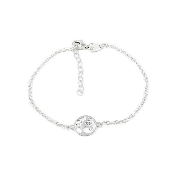 Pulsera Mujer Plata de Ley Arbol de la vida Brillo