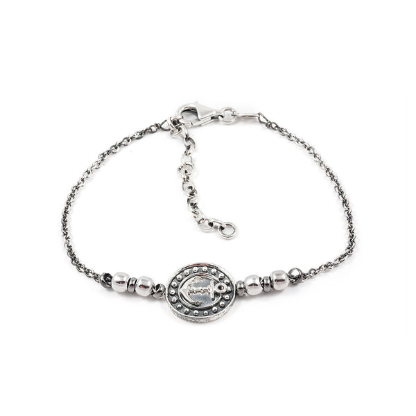 Pulsera Mujer Plata de Ley Ancla Brillo