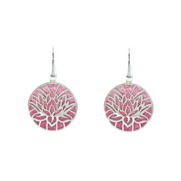 925 Sterling Silver Flower shine earrings