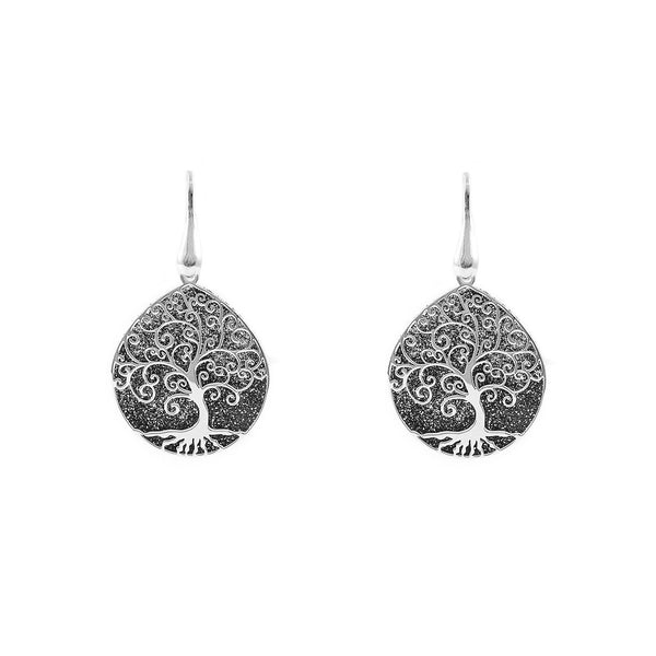 925 Sterling Silver Tree of Life shine earrings