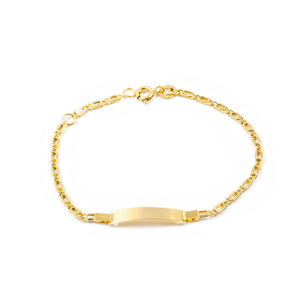 18ct Yellow Gold Personalized Slave Girls Bracelet 15 cm Shine